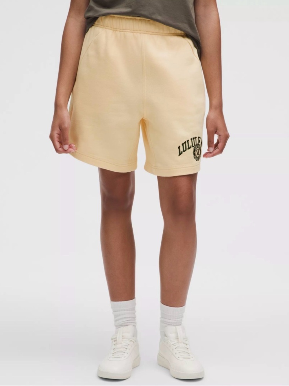 lululemon Pale Yellow Lounge Shorts